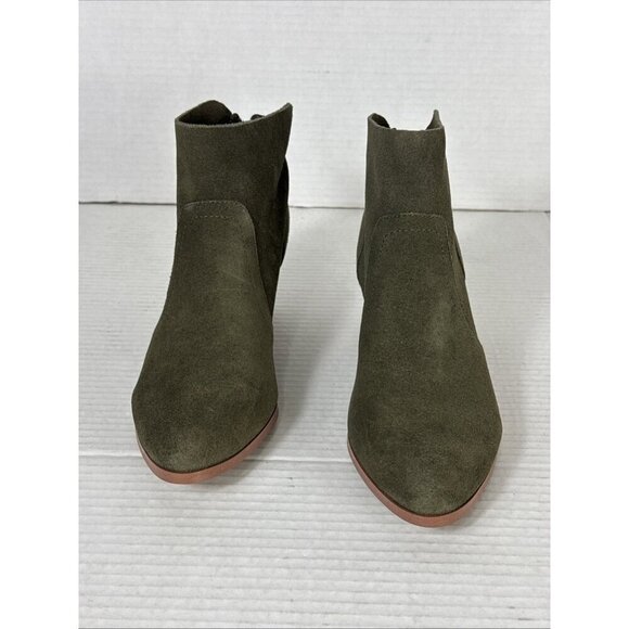 Violet & Red Cupid Bootie Boot Women's 7.5M Olive Suede Leather NWOB 9325 - Picture 7 of 13